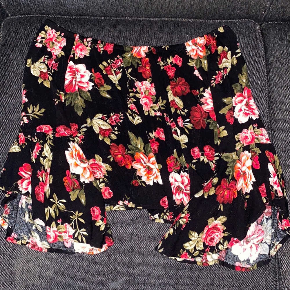 Off the shoulder, floral top